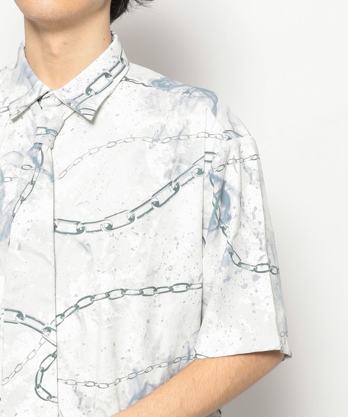 HARE（ハレ）の「【UNDERGROUND MODE】チェーンガラネクタイシャツ(HARE)（シャツ/ブラウス・メンズ・ホワイト/ブラック・SMALL/MEDIUM）」の22枚目の写真