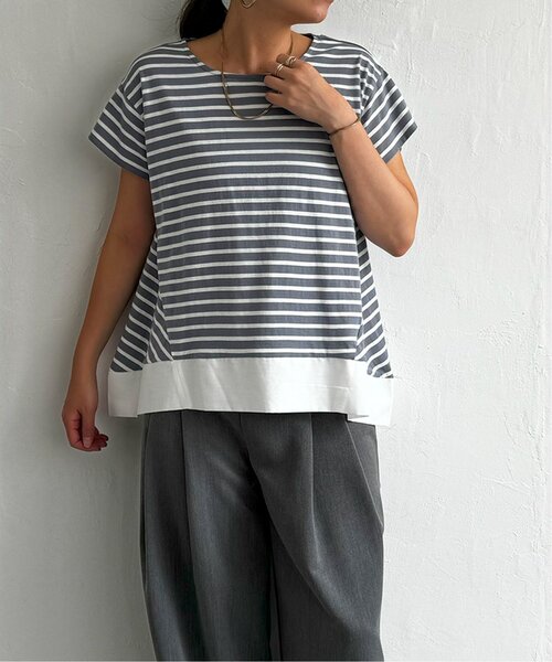 LBC(エルビーシー)の「Aライン裾切り替えカットソー(Tシャツ/カットソー・レディース・ベージュ/ブラック/ブルー/オレンジ・L/M)」の22枚目の写真