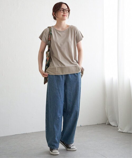 LBC(エルビーシー)の「Aライン裾切り替えカットソー(Tシャツ/カットソー・レディース・ベージュ/ブラック/ブルー/オレンジ・L/M)」の15枚目の写真