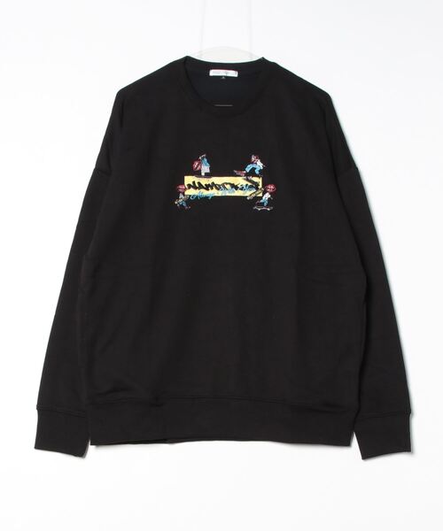 RE730（アールイーセブンサーティー）の「なみおくんはフロントに集合！　ビッグシルエットトレーナー（Tシャツ/カットソー・メンズ・ブラック/オフホワイト・LARGE/X-LARGE/MEDIUM）」の14枚目の写真