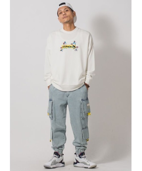 RE730（アールイーセブンサーティー）の「なみおくんはフロントに集合！　ビッグシルエットトレーナー（Tシャツ/カットソー・メンズ・ブラック/オフホワイト・LARGE/X-LARGE/MEDIUM）」の16枚目の写真