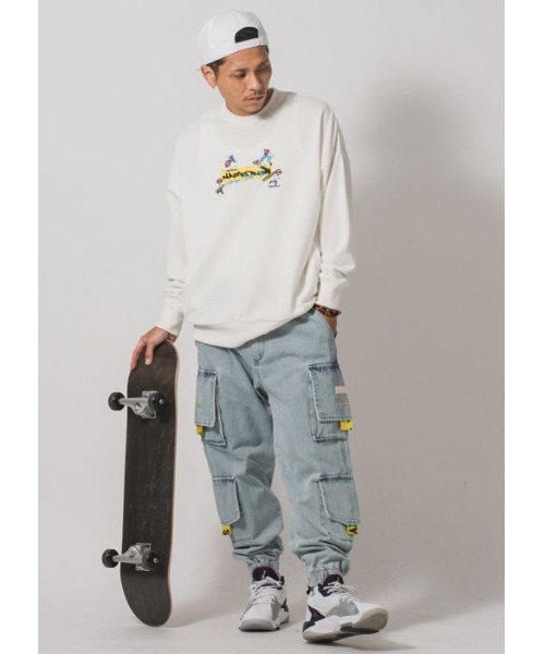 RE730（アールイーセブンサーティー）の「なみおくんはフロントに集合！　ビッグシルエットトレーナー（Tシャツ/カットソー・メンズ・ブラック/オフホワイト・LARGE/X-LARGE/MEDIUM）」の17枚目の写真