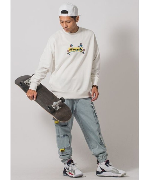 RE730（アールイーセブンサーティー）の「なみおくんはフロントに集合！　ビッグシルエットトレーナー（Tシャツ/カットソー・メンズ・ブラック/オフホワイト・LARGE/X-LARGE/MEDIUM）」の18枚目の写真