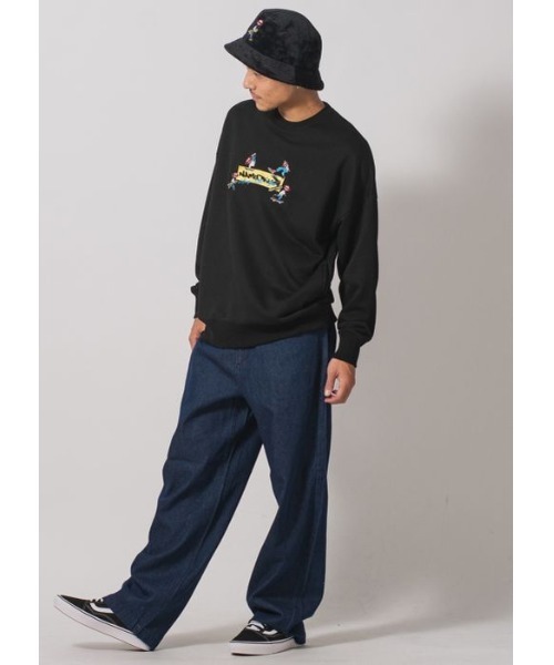 RE730（アールイーセブンサーティー）の「なみおくんはフロントに集合！　ビッグシルエットトレーナー（Tシャツ/カットソー・メンズ・ブラック/オフホワイト・LARGE/X-LARGE/MEDIUM）」の7枚目の写真