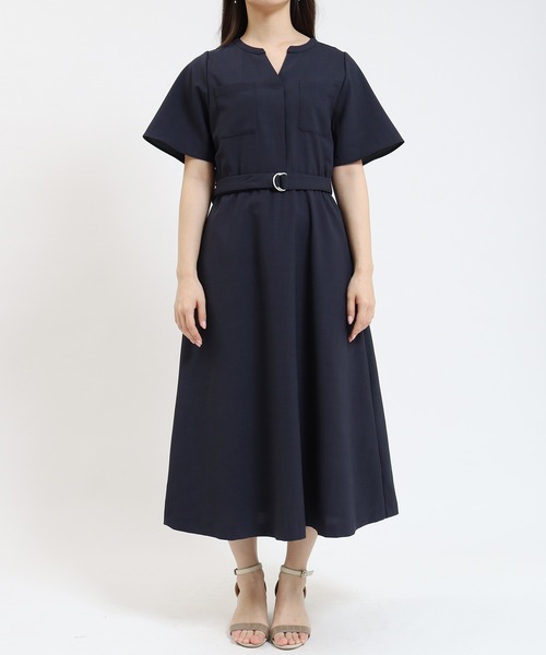 TRUDEA（トルディア）の「ドライタッチスキッパーワンピース（ワンピース・レディース・チャコールグレー/ベージュ/ネイビー・MEDIUM/LARGE）」の8枚目の写真