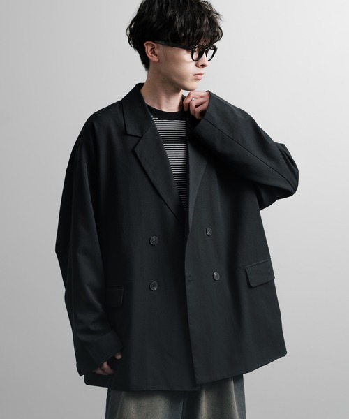 roughlow ラフロウ　jacket ジャケット　オーバーサイズ オーバーサイズドローコード比翼ブルゾン MONO-MART│MONO-MART