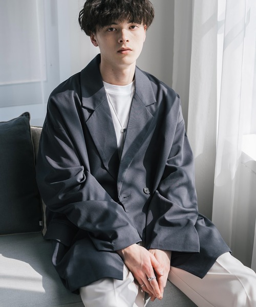 セール】オーバーサイズダブルテーラードジャケット（テーラード