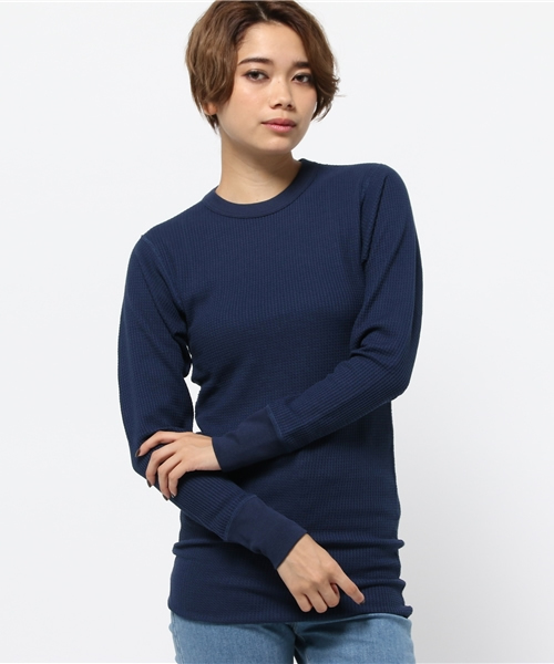 SEVENDAYS=SUNDAY（セブンデイズサンデイ）の「ＪＥＭＯＲＧＡＮ　長袖クルーネックプルオーバー（Tシャツ/カットソー・レディース・ネイビー/杢グレー/オフホワイト・SMALL/LARGE/MEDIUM）」の3枚目の写真