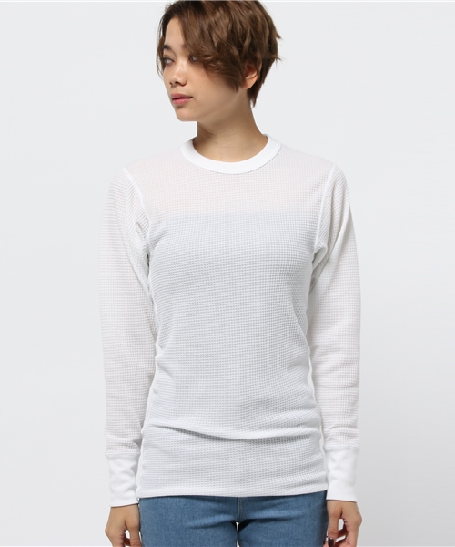 SEVENDAYS=SUNDAY（セブンデイズサンデイ）の「ＪＥＭＯＲＧＡＮ　長袖クルーネックプルオーバー（Tシャツ/カットソー・レディース・ネイビー/杢グレー/オフホワイト・SMALL/LARGE/MEDIUM）」の4枚目の写真