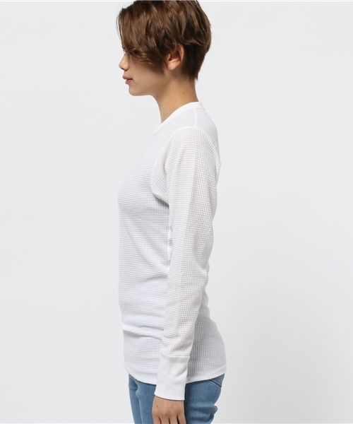 SEVENDAYS=SUNDAY（セブンデイズサンデイ）の「ＪＥＭＯＲＧＡＮ　長袖クルーネックプルオーバー（Tシャツ/カットソー・レディース・ネイビー/杢グレー/オフホワイト・SMALL/LARGE/MEDIUM）」の5枚目の写真