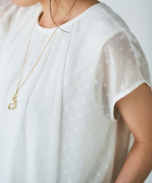 le.coeur blanc（ルクールブラン）の「シアードットバルーンブラウス（シャツ/ブラウス・レディース・ブラック/オフホワイト・38）」の11枚目の写真