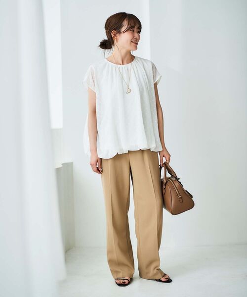 le.coeur blanc（ルクールブラン）の「シアードットバルーンブラウス（シャツ/ブラウス・レディース・ブラック/オフホワイト・38）」の12枚目の写真