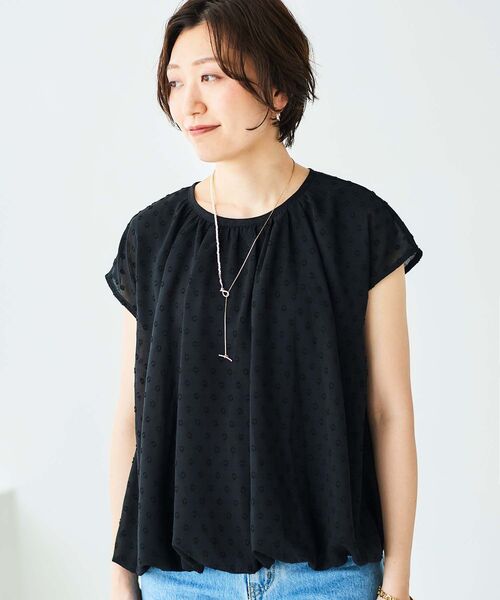 le.coeur blanc（ルクールブラン）の「シアードットバルーンブラウス（シャツ/ブラウス・レディース・ブラック/オフホワイト・38）」の17枚目の写真