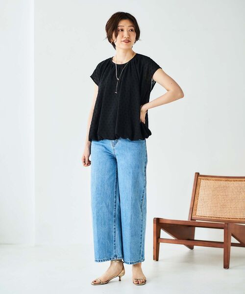 le.coeur blanc（ルクールブラン）の「シアードットバルーンブラウス（シャツ/ブラウス・レディース・ブラック/オフホワイト・38）」の21枚目の写真