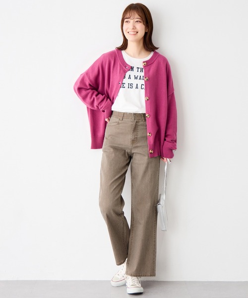 Viola e Viola(ヴィオラエヴィオラ)の「のび心地 ゆるストレートパンツ(その他パンツ・レディース・ネイビー/モカ/カーキ・LL/L/M/3L)」の9枚目の写真