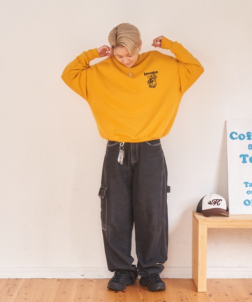 kaoyorinakami(カオヨリナカミ)の「soccer boy sweat / サッカーボーイスウェット(スウェット・メンズ・マスタード/ブラック/グレー・X-SMALL/SMALL/MEDIUM/LARGE/X-LARGE)」の20枚目の写真