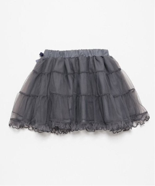 petit main(プティマイン)の「チュールティアードスカート(スカート・キッズ・チャコール/ピンク/アイボリー・130cm/120cm/110cm/100cm/90cm/80cm)」の10枚目の写真