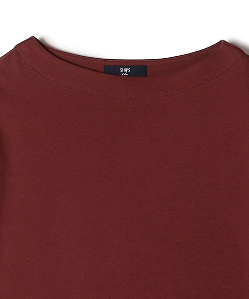 SHIPS Colors(シップス カラーズ)の「SHIPS Colors:〈洗濯機可能〉シルケットスムース ボリュームスリーブ トップス◇(Tシャツ/カットソー・レディース・オフホワイト/ブラック/ブラウン・ONE SIZE)」の7枚目の写真