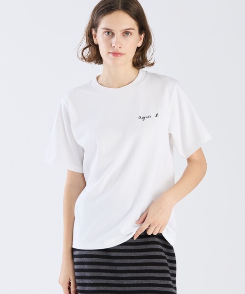 agnes b.(アニエスベー)の「ミニロゴ コットン 半袖 Tシャツ "Christof"(Tシャツ/カットソー・レディース・ホワイト・2/1/3)」の9枚目の写真