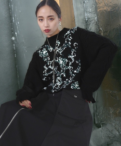 HARE（ハレ）の「ケーブルガラキリカエニット(HAR)（ニット/セーター