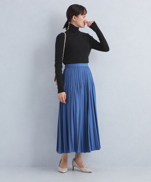 green label relaxing（グリーンレーベルリラクシング）の「スラブウール タートルネック プルオーバー カットソー（Tシャツ/カットソー・レディース・ダークグレー/ブラック/オフホワイト/パープル/ネイビー・FREE）」の7枚目の写真