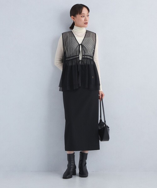 green label relaxing（グリーンレーベルリラクシング）の「スラブウール タートルネック プルオーバー カットソー（Tシャツ/カットソー・レディース・ダークグレー/ブラック/オフホワイト/パープル/ネイビー・FREE）」の10枚目の写真