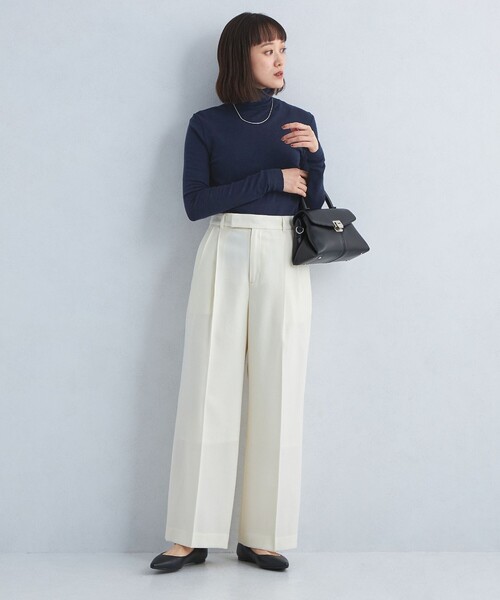 green label relaxing（グリーンレーベルリラクシング）の「スラブウール タートルネック プルオーバー カットソー（Tシャツ/カットソー・レディース・ダークグレー/ブラック/オフホワイト/パープル/ネイビー・FREE）」の14枚目の写真