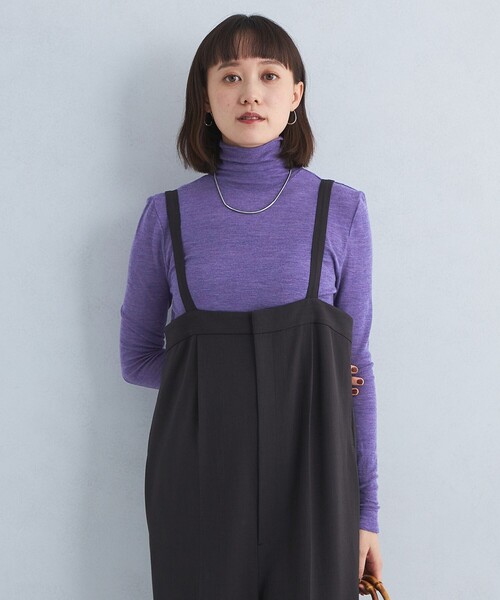 green label relaxing（グリーンレーベルリラクシング）の「スラブウール タートルネック プルオーバー カットソー（Tシャツ/カットソー・レディース・ダークグレー/ブラック/オフホワイト/パープル/ネイビー・FREE）」の15枚目の写真