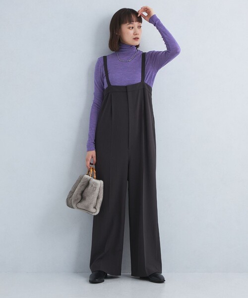 green label relaxing（グリーンレーベルリラクシング）の「スラブウール タートルネック プルオーバー カットソー（Tシャツ/カットソー・レディース・ダークグレー/ブラック/オフホワイト/パープル/ネイビー・FREE）」の16枚目の写真