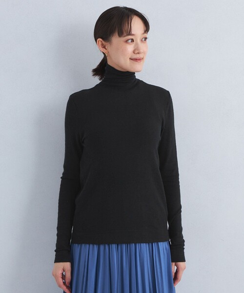 green label relaxing（グリーンレーベルリラクシング）の「スラブウール タートルネック プルオーバー カットソー（Tシャツ/カットソー・レディース・ダークグレー/ブラック/オフホワイト/パープル/ネイビー・FREE）」の17枚目の写真