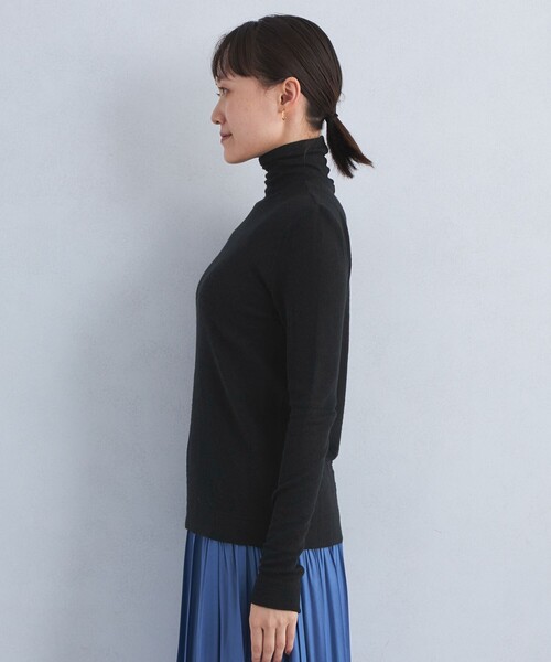 green label relaxing（グリーンレーベルリラクシング）の「スラブウール タートルネック プルオーバー カットソー（Tシャツ/カットソー・レディース・ダークグレー/ブラック/オフホワイト/パープル/ネイビー・FREE）」の18枚目の写真
