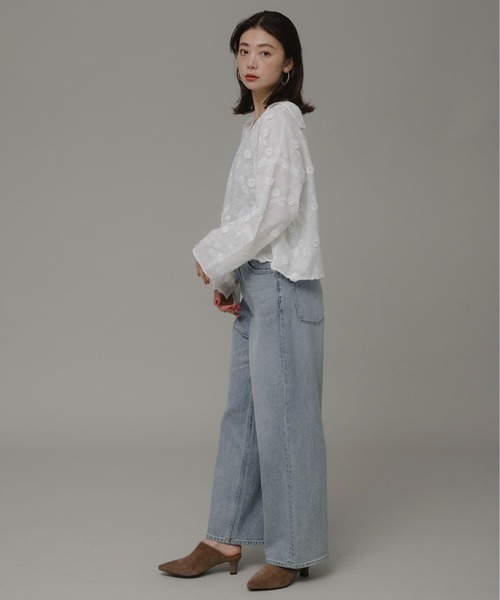 URBAN RESEARCH Sonny Label（アーバンリサーチサニーレーベル）の「3Dレーススキッパーブラウス（シャツ/ブラウス・レディース・オフホワイト/ブルー/ブラック・FREE）」の10枚目の写真