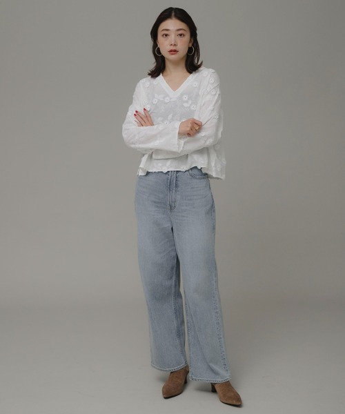 URBAN RESEARCH Sonny Label（アーバンリサーチサニーレーベル）の「3Dレーススキッパーブラウス（シャツ/ブラウス・レディース・オフホワイト/ブルー/ブラック・FREE）」の8枚目の写真