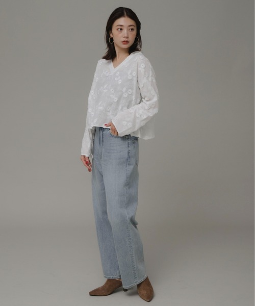 URBAN RESEARCH Sonny Label（アーバンリサーチサニーレーベル）の「3Dレーススキッパーブラウス（シャツ/ブラウス・レディース・オフホワイト/ブルー/ブラック・FREE）」の9枚目の写真