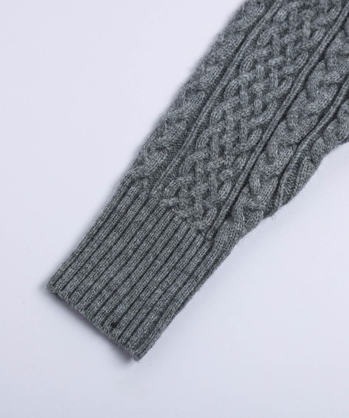 Lajour（ラジュール）の「日本製2WAY襟付きニットカーディガン（カーディガン/ボレロ・レディース・グレー/ブラック/アイボリー・フリー）」の8枚目の写真