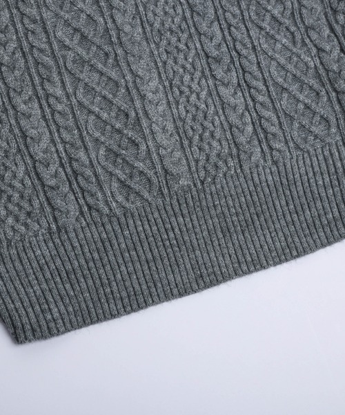 Lajour（ラジュール）の「日本製2WAY襟付きニットカーディガン（カーディガン/ボレロ・レディース・グレー/ブラック/アイボリー・フリー）」の12枚目の写真