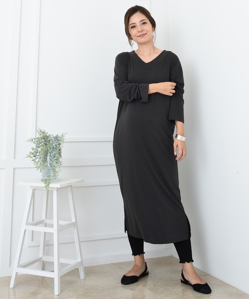 CHOCOA（チョコア）の「裾メロウリブレギンスレギンス（マタニティウェア/グッズ・レディース・ブラック/ベージュ/グレー・FREE）」の13枚目の写真