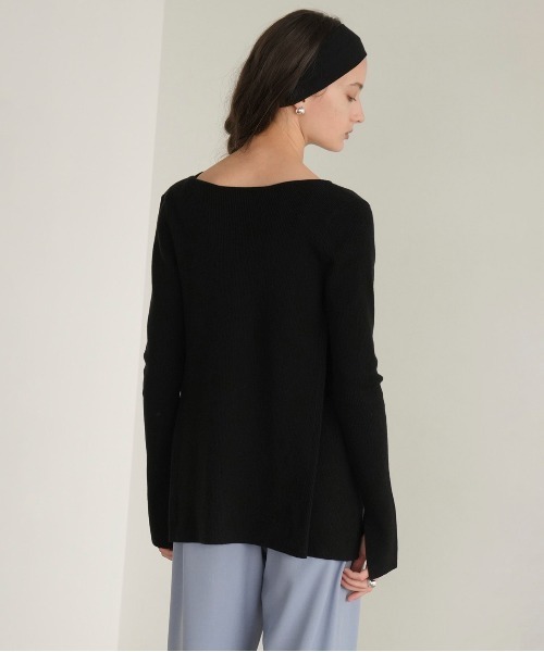 BUSTIER SET BOAT NECK KNIT CARDIGAN（カーディガン/ボレロ）｜CLANE