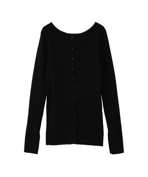 BUSTIER SET BOAT NECK KNIT CARDIGAN（カーディガン/ボレロ）｜CLANE