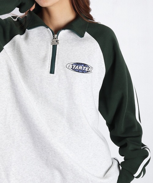 セール】STARTER BLACK LABEL ユニフォーム風ハーフジップ裏起毛