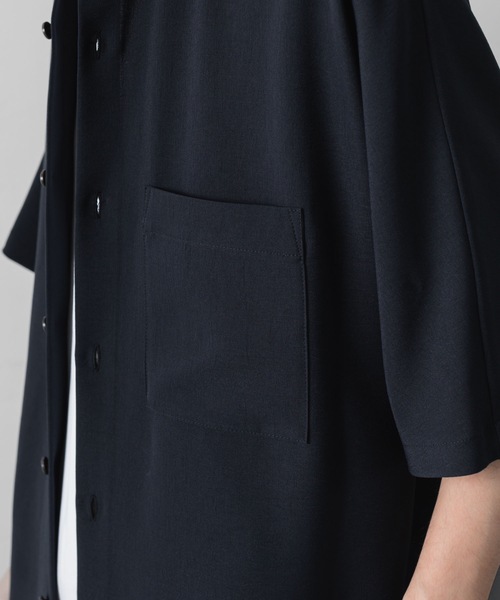 ATTACHMENT(アタッチメント)の「【 直営店・ZOZOTOWN限定 】PE ライトトロピカル ドルマンスリーブ レギュラーカラーシャツ S/S / PE LIGHT TROPICAL DOLMAN SLEEVE REGULAR COLLAR SHIRT S/S(シャツ/ブラウス・メンズ・ネイビー/ブラック/ライトベージュ/ライトグリーン・1/2/3)」の13枚目の写真