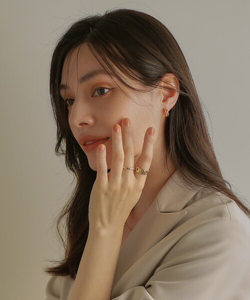 COCOSHNIK(ココシュニック)の「K10メッシュパターン リング大(リング・レディース・イエローゴールド・10/12/14)」の8枚目の写真