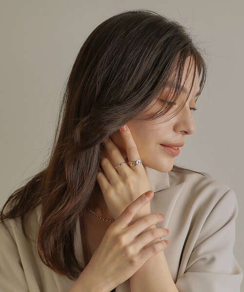 COCOSHNIK(ココシュニック)の「K10メッシュパターン リング大(リング・レディース・イエローゴールド・10/12/14)」の9枚目の写真
