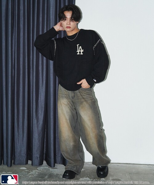 【セール】PUBLUX/パブリュクス Dirty denim pants/汚し加工デニムパンツ(限定展開)（デニムパンツ）｜PUBLUX（パブリュクス）