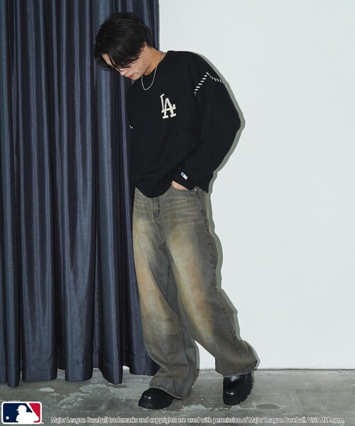 【セール】PUBLUX/パブリュクス Dirty denim pants/汚し加工デニムパンツ(限定展開)（デニムパンツ）｜PUBLUX（パブリュクス）