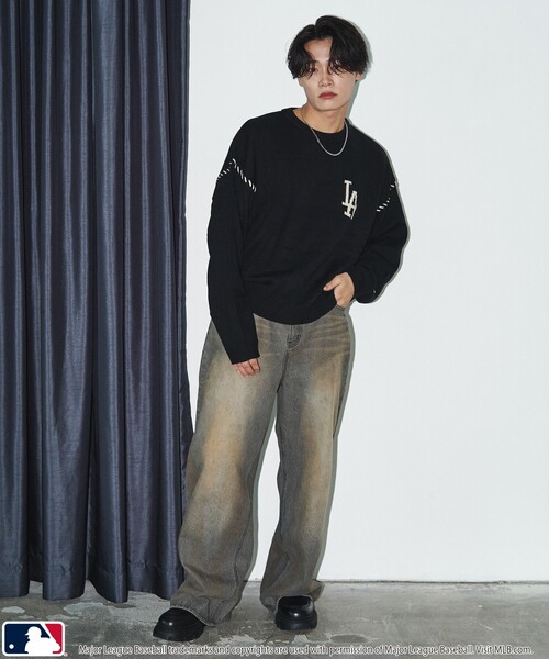 【セール】PUBLUX/パブリュクス Dirty denim pants/汚し加工デニムパンツ(限定展開)（デニムパンツ）｜PUBLUX（パブリュクス）