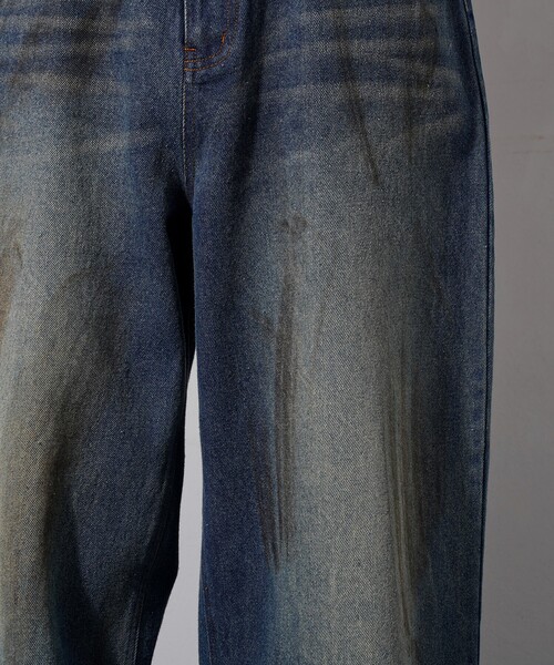 【セール】PUBLUX/パブリュクス Dirty denim pants/汚し加工デニムパンツ(限定展開)（デニムパンツ）｜PUBLUX（パブリュクス）