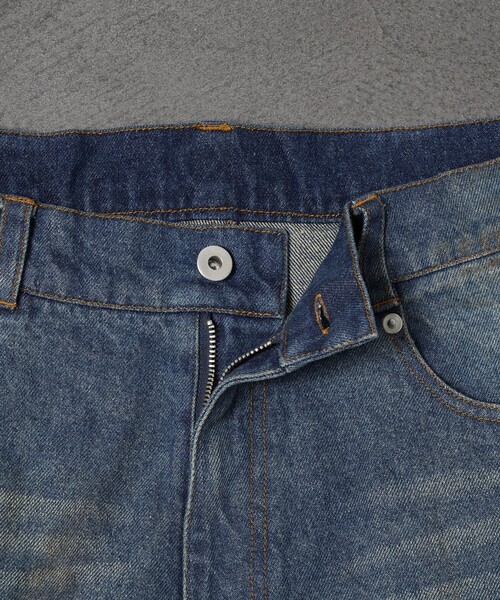 【セール】PUBLUX/パブリュクス Dirty denim pants/汚し加工デニムパンツ(限定展開)（デニムパンツ）｜PUBLUX（パブリュクス）