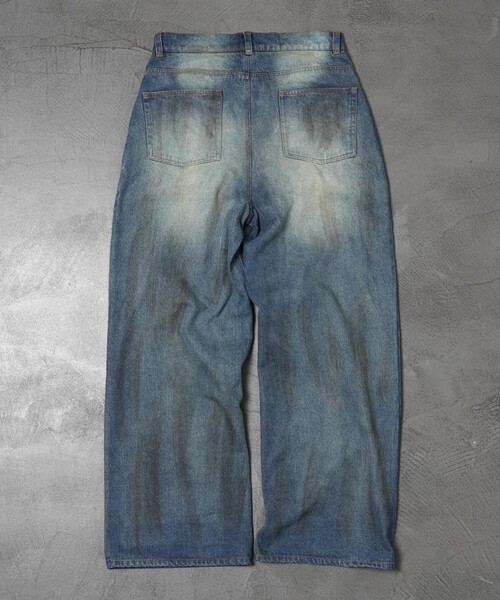 【セール】PUBLUX/パブリュクス Dirty denim pants/汚し加工デニムパンツ(限定展開)（デニムパンツ）｜PUBLUX（パブリュクス）