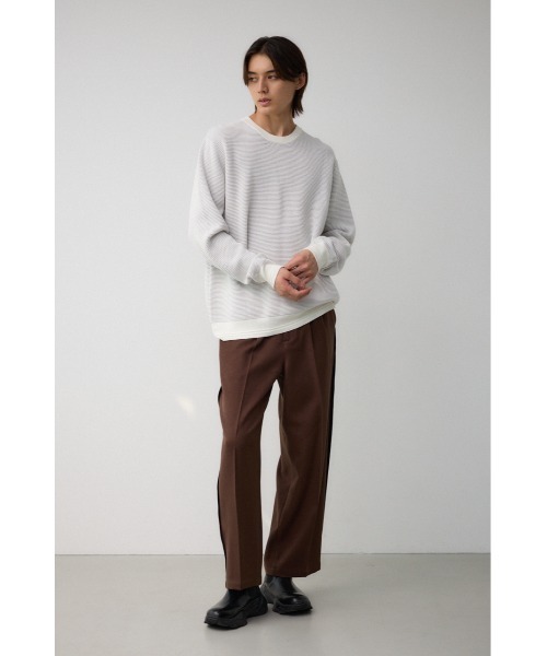 AZUL by moussy(アズールバイマウジー)の「ハニカムベーシッククルーネックニット(ニット/セーター・メンズ・ブラック/グレー/ホワイト・MEDIUM/LARGE)」の13枚目の写真